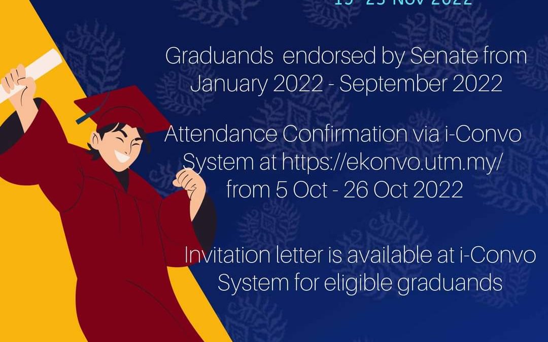 ANNOUNCEMENT REGARDING UTM 66TH CONVOCATION CEREMONY