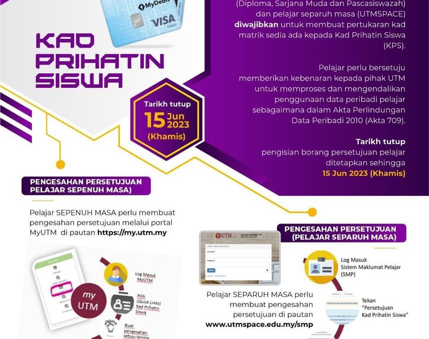 HEBAHAN PENGESAHAN PERSETUJUAN (STUDENT CONSENT) KAD PRIHATIN SISWA