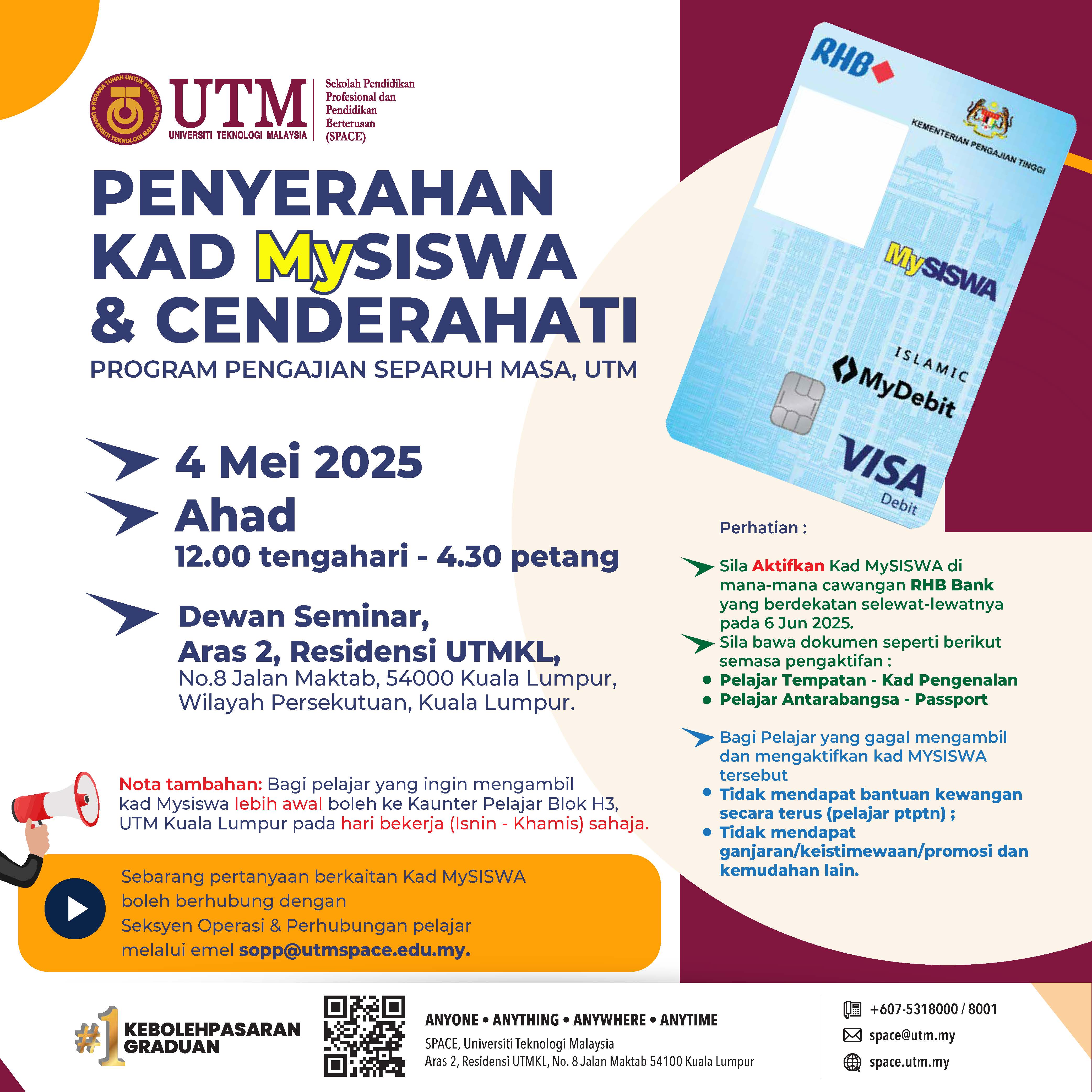 MAKLUMAN PENGAMBILAN KAD MYSISWA(KPS) 2025