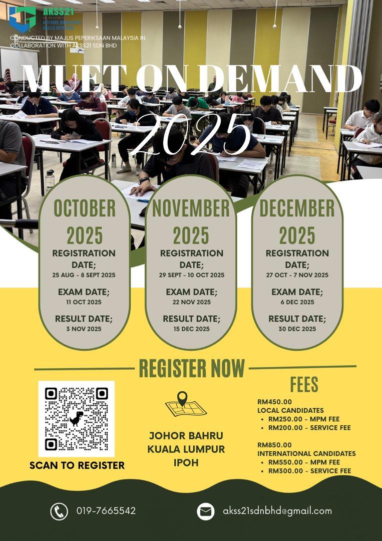 POSTER PEMAKLUMAN MUET ON DEMAND